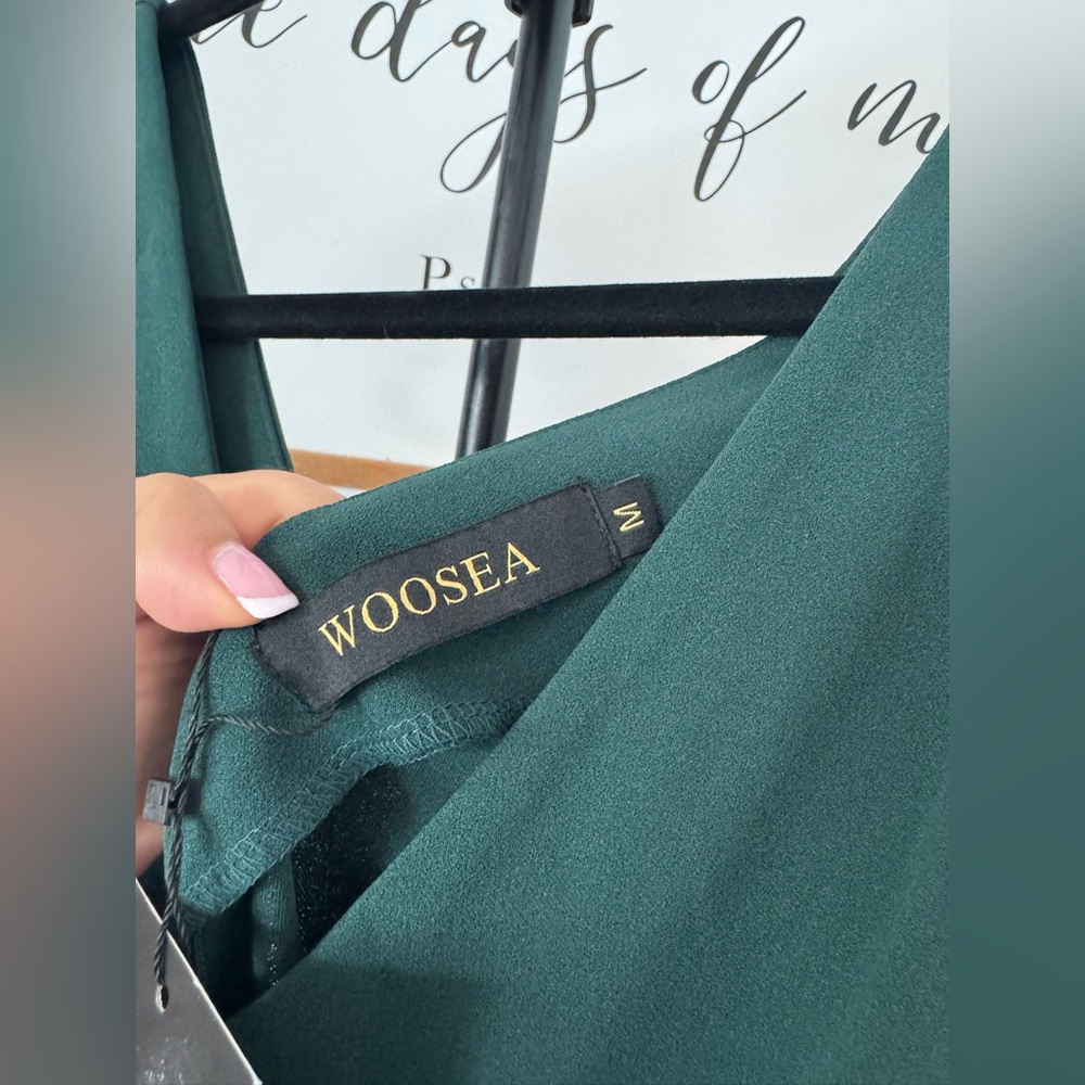 NWT Elegant Hunter Green Sleeveless Maxi Dress - Picture 4 of 8